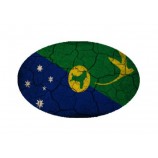 Christmas Island Flag Crackled Design Oval Magnet - Great for Indoors or Outdoors on Vehicles
