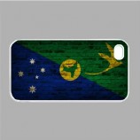 Christmas Island Flag Brick Wall iPhone 4s White Case